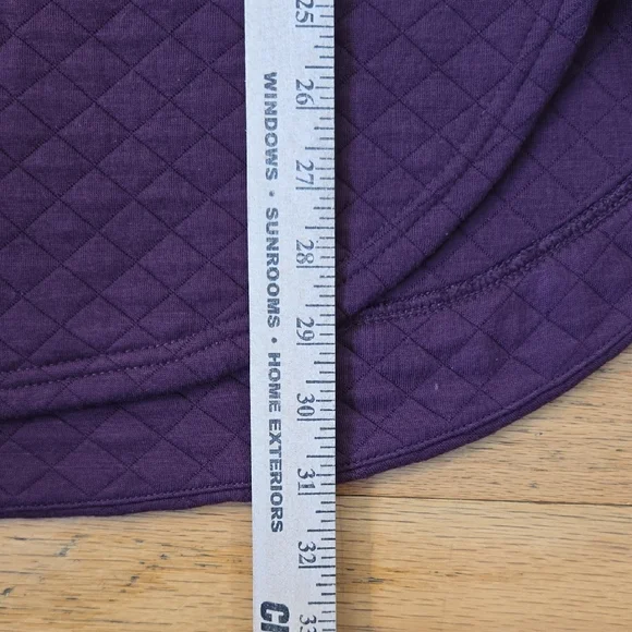 Athletic Works Womens Size Large Quilted Jacket With Hoodie Burgandy - Picture 7 of 11